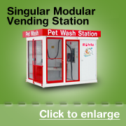 Singular Modular Pet Wash Vending Station Modular Pet Wash