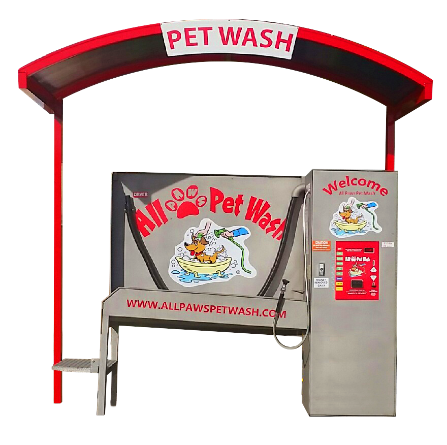 APW Awning Red Pet Wash Under Awning