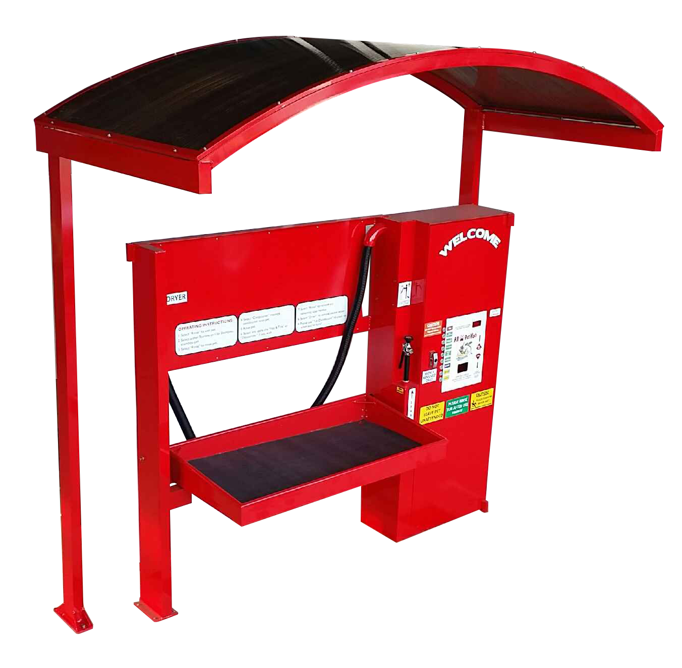 Flip-Tub Awning Red Flip-Tub Under Awning