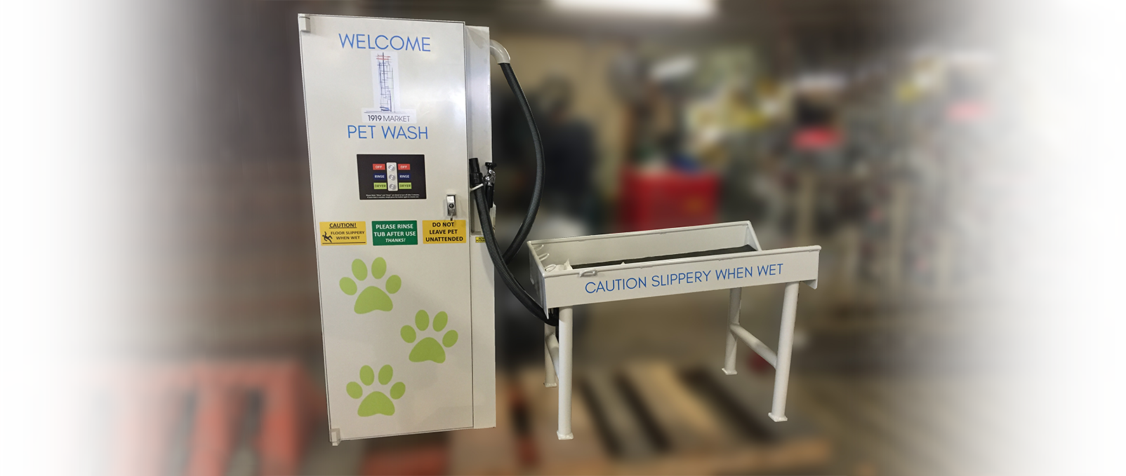 APW Cabinet and Tub Pet Wash Flip Tub